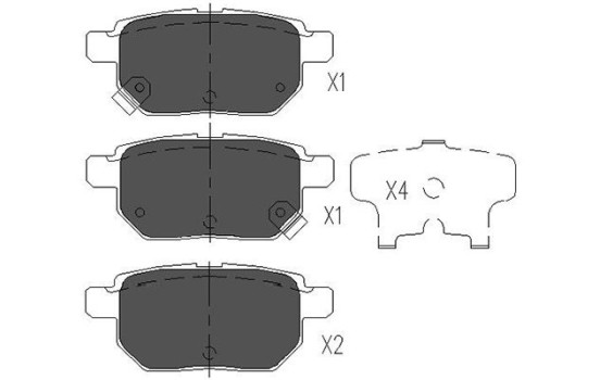 Brake Pad Set, disc brake KBP-9025 Kavo parts