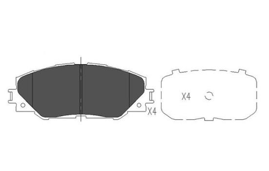 Brake Pad Set, disc brake KBP-9026 Kavo parts