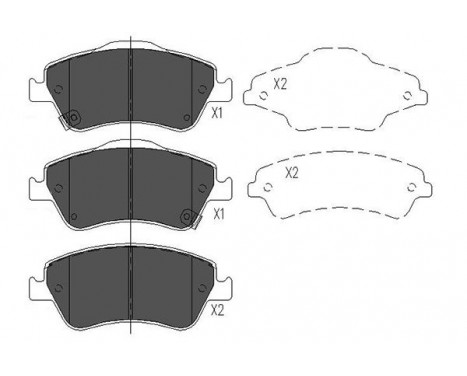 Brake Pad Set, disc brake KBP-9027 Kavo parts