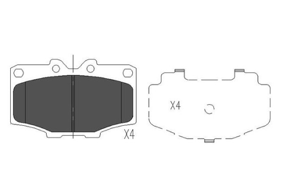 Brake Pad Set, disc brake KBP-9028 Kavo parts
