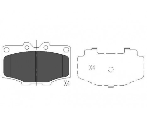 Brake Pad Set, disc brake KBP-9028 Kavo parts, Image 2