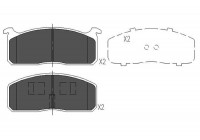 Brake Pad Set, disc brake KBP-9029 Kavo parts