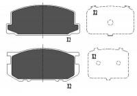 Brake Pad Set, disc brake KBP-9030 Kavo parts