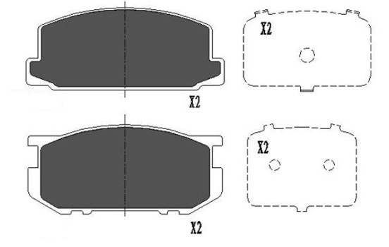 Brake Pad Set, disc brake KBP-9030 Kavo parts
