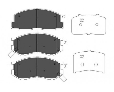 Brake Pad Set, disc brake KBP-9033 Kavo parts