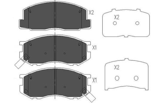 Brake Pad Set, disc brake KBP-9033 Kavo parts, Image 2