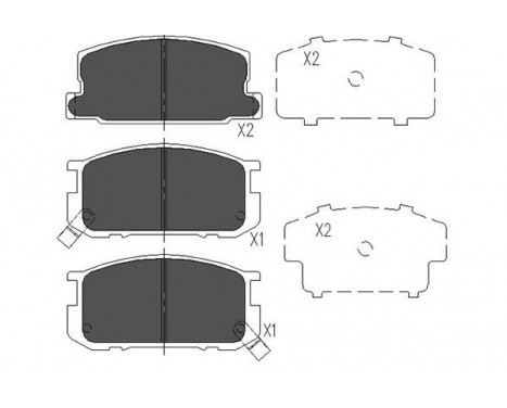 Brake Pad Set, disc brake KBP-9035 Kavo parts