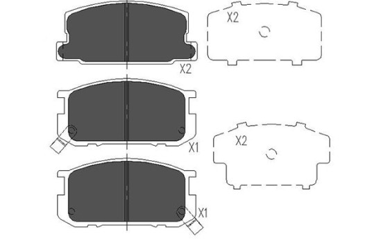 Brake Pad Set, disc brake KBP-9035 Kavo parts
