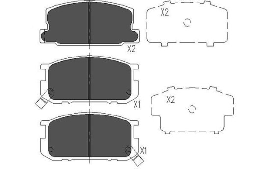 Brake Pad Set, disc brake KBP-9035 Kavo parts, Image 2