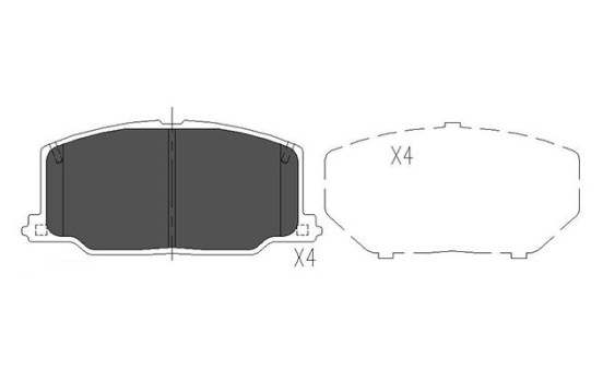 Brake Pad Set, disc brake KBP-9036 Kavo parts