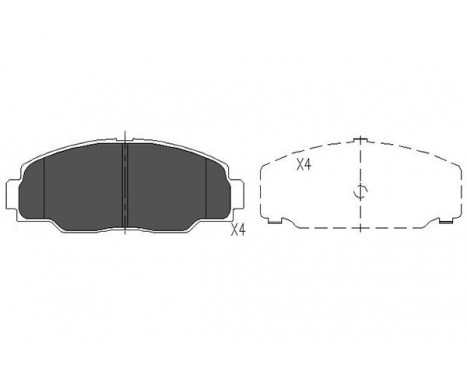 Brake Pad Set, disc brake KBP-9037 Kavo parts