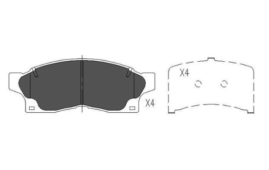 Brake Pad Set, disc brake KBP-9038 Kavo parts, Image 2