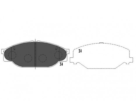 Brake Pad Set, disc brake KBP-9039 Kavo parts