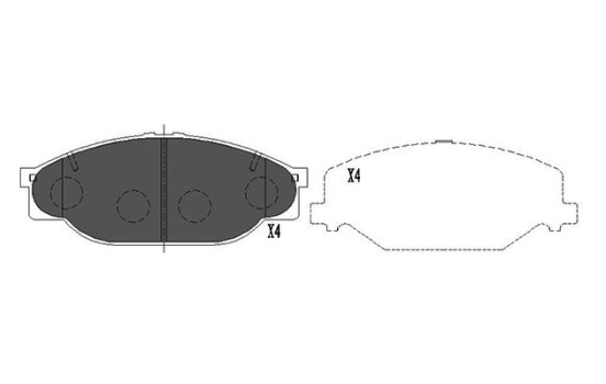 Brake Pad Set, disc brake KBP-9039 Kavo parts