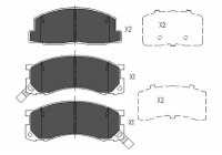 Brake Pad Set, disc brake KBP-9040 Kavo parts