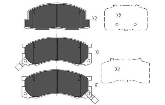 Brake Pad Set, disc brake KBP-9040 Kavo parts, Image 2