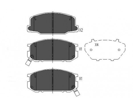 Brake Pad Set, disc brake KBP-9041 Kavo parts