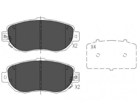 Brake Pad Set, disc brake KBP-9044 Kavo parts