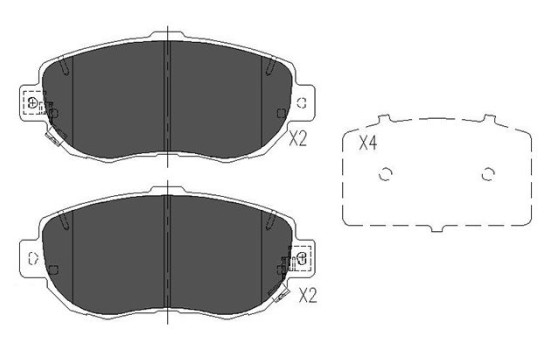 Brake Pad Set, disc brake KBP-9044 Kavo parts