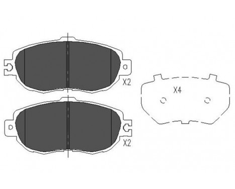 Brake Pad Set, disc brake KBP-9046 Kavo parts