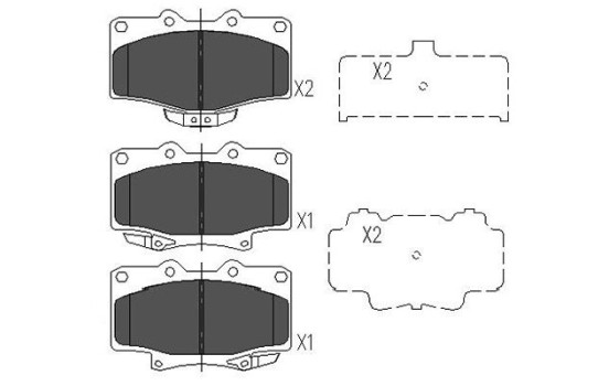 Brake Pad Set, disc brake KBP-9047 Kavo parts