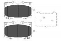 Brake Pad Set, disc brake KBP-9049 Kavo parts