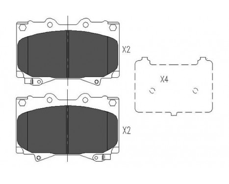 Brake Pad Set, disc brake KBP-9049 Kavo parts