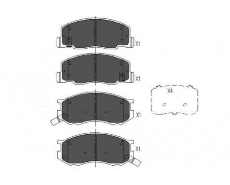 Brake Pad Set, disc brake KBP-9050 Kavo parts