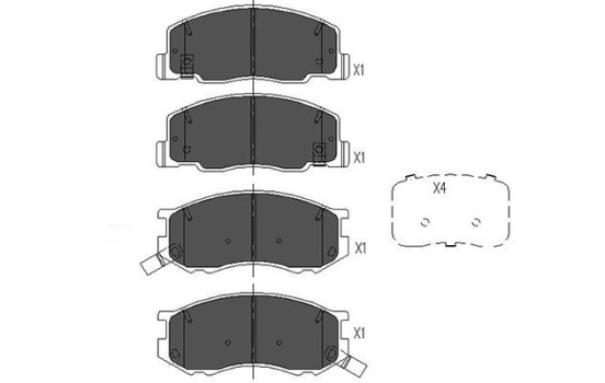 Brake Pad Set, disc brake KBP-9050 Kavo parts