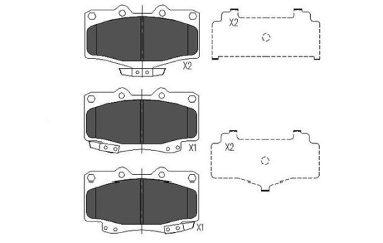 Brake Pad Set, disc brake KBP-9054 Kavo parts, Image 2