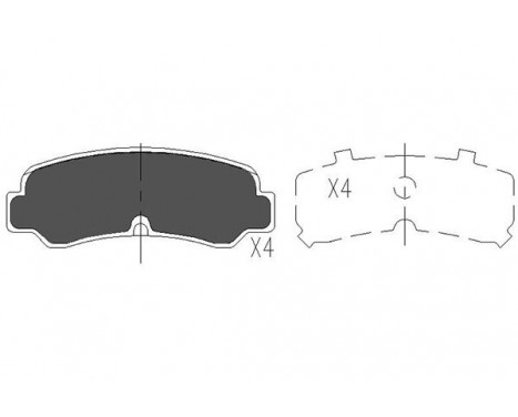 Brake Pad Set, disc brake KBP-9055 Kavo parts