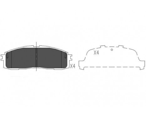 Brake Pad Set, disc brake KBP-9056 Kavo parts