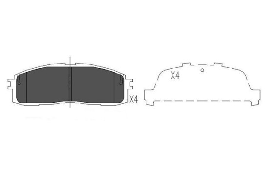 Brake Pad Set, disc brake KBP-9056 Kavo parts
