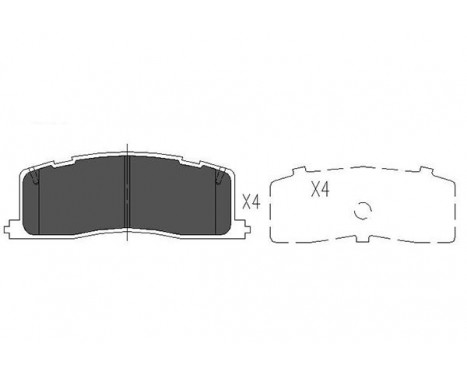 Brake Pad Set, disc brake KBP-9059 Kavo parts