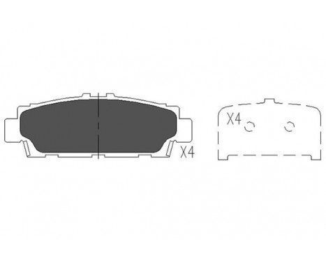 Brake Pad Set, disc brake KBP-9060 Kavo parts