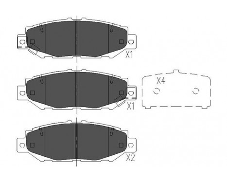 Brake Pad Set, disc brake KBP-9062 Kavo parts