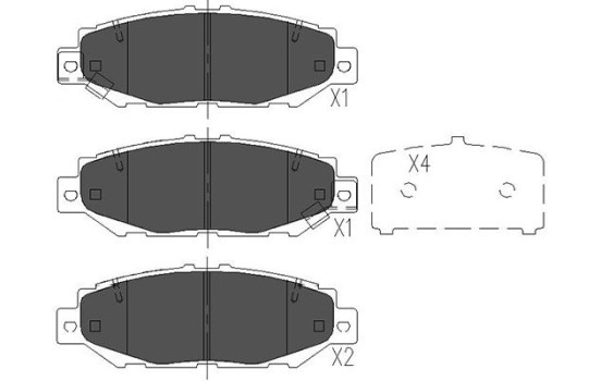 Brake Pad Set, disc brake KBP-9062 Kavo parts