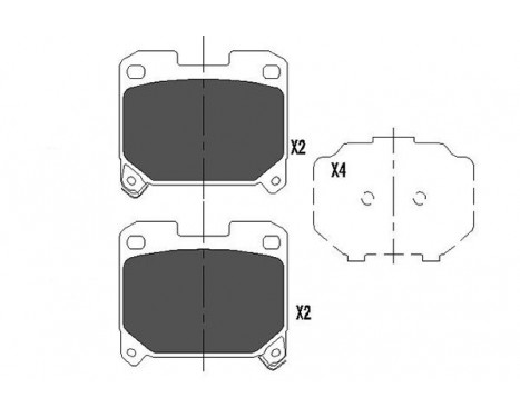 Brake Pad Set, disc brake KBP-9063 Kavo parts