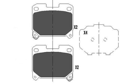 Brake Pad Set, disc brake KBP-9063 Kavo parts