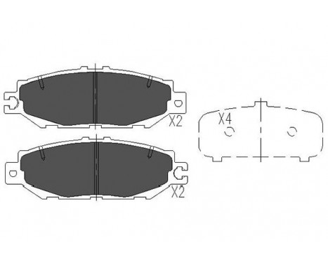 Brake Pad Set, disc brake KBP-9064 Kavo parts