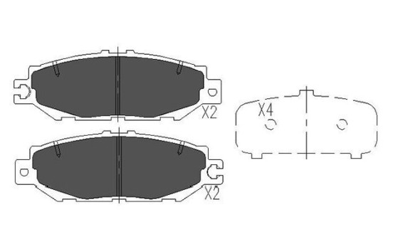 Brake Pad Set, disc brake KBP-9064 Kavo parts, Image 2
