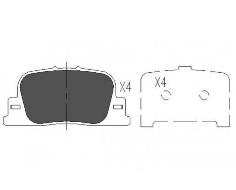 Brake Pad Set, disc brake KBP-9069 Kavo parts