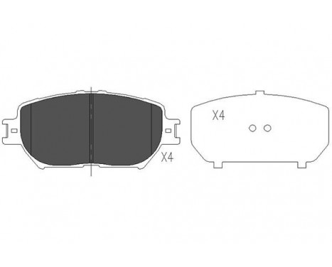 Brake Pad Set, disc brake KBP-9070 Kavo parts