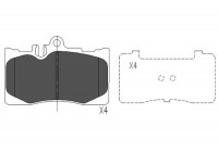 Brake Pad Set, disc brake KBP-9071 Kavo parts