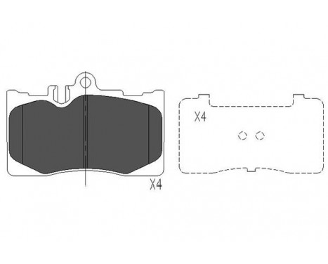 Brake Pad Set, disc brake KBP-9071 Kavo parts