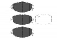 Brake Pad Set, disc brake KBP-9072 Kavo parts