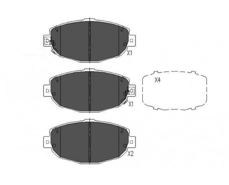 Brake Pad Set, disc brake KBP-9072 Kavo parts