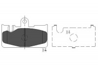 Brake Pad Set, disc brake KBP-9073 Kavo parts