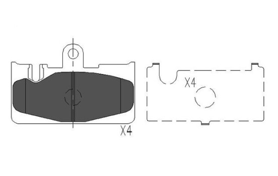 Brake Pad Set, disc brake KBP-9073 Kavo parts