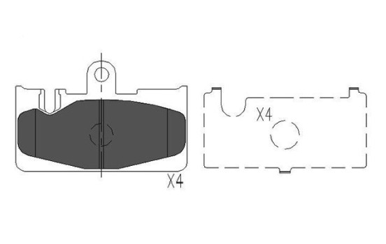 Brake Pad Set, disc brake KBP-9073 Kavo parts, Image 2